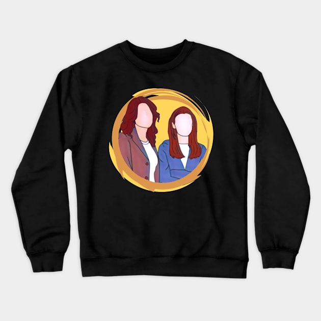 The Girls - Mother and Daughter - When You Lead I Will Follow II Crewneck Sweatshirt by Fenay-Designs